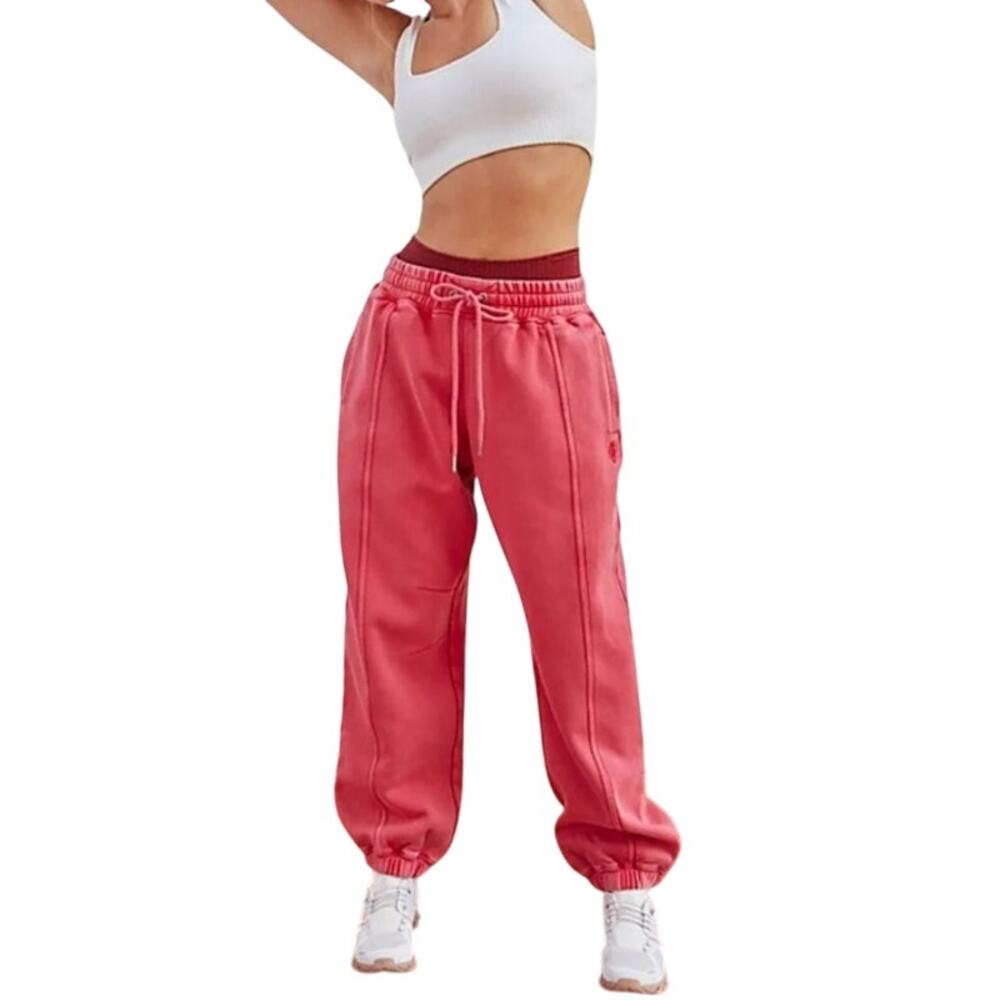 Free People Movement Sprint To Finish Jogger Sweatpants Red Women's Large